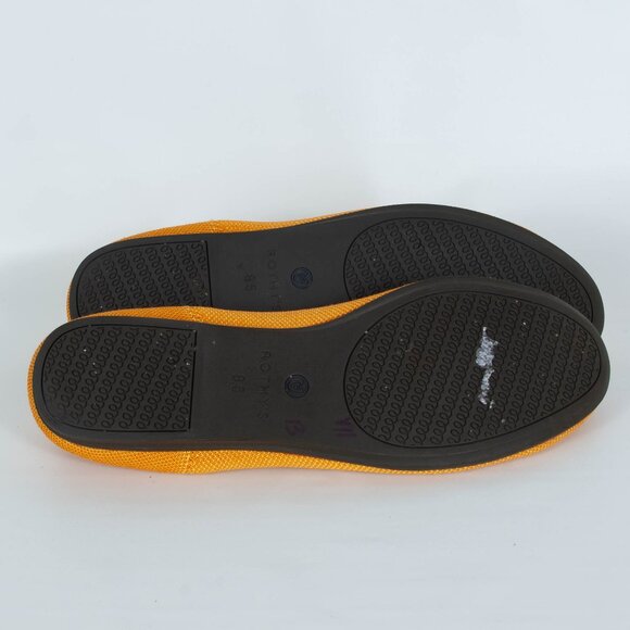 Rothy's Round Toe Knit Slip On Flat Marigold Yellow Womens Size 8.5 - Picture 9 of 11